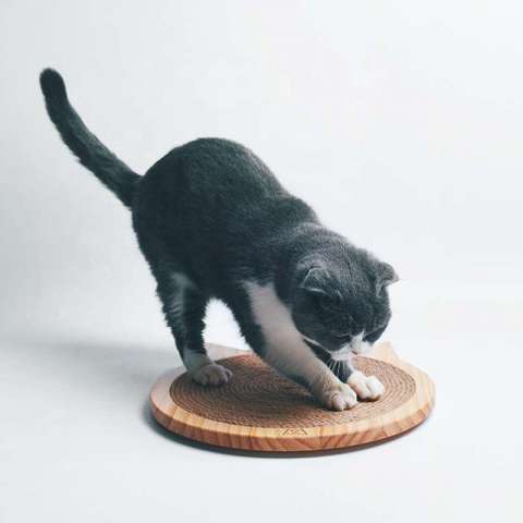 Wooden CardBoard Kitten Grinding Claw Sisal Board Cat Scrathch Toy